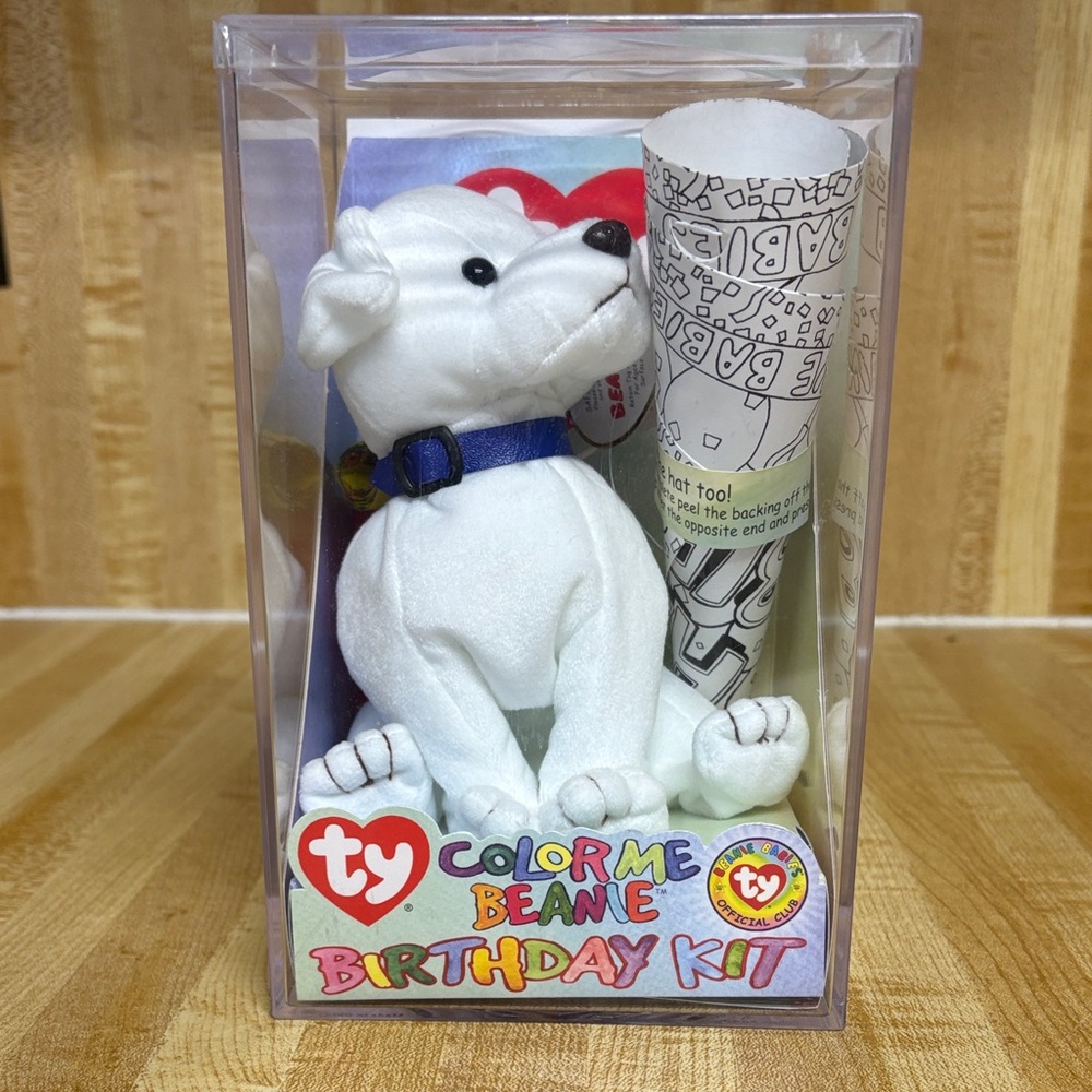 Ty Color Me Beanie Kit with White Dog and Blue Collar